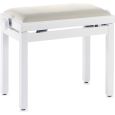 STAGG PB39 WHM VBE Klavierbank weiss matt +Velour beige Thumbnail 1